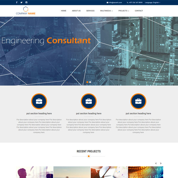 Engineering Consultant website - Asrar IT