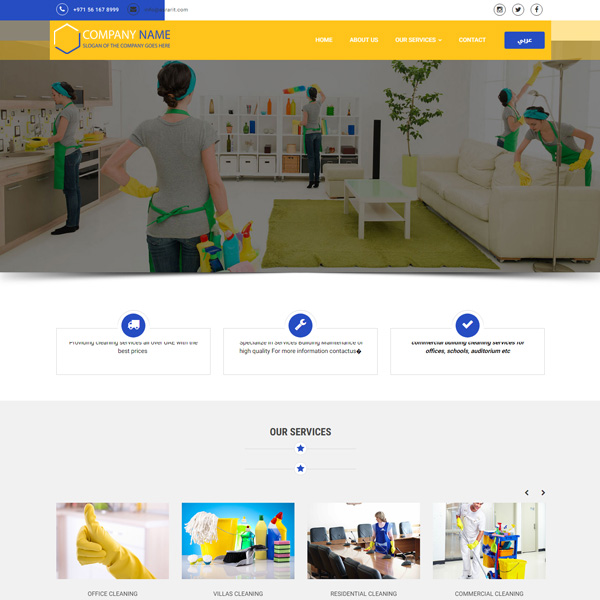 cleaning services websites - Asrar IT