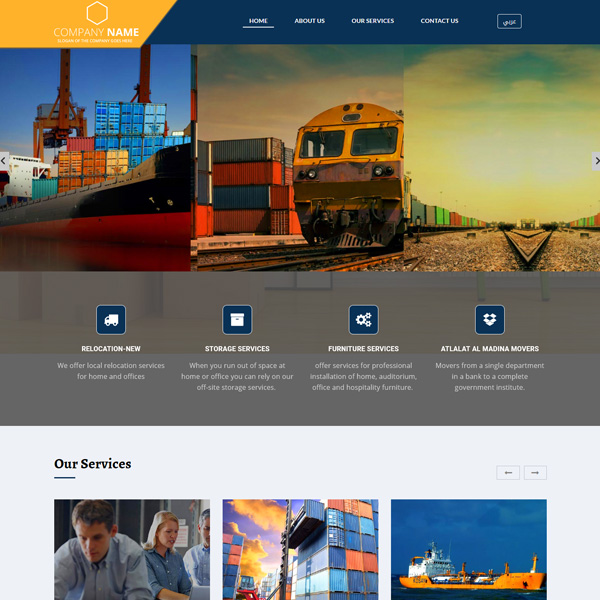 shipping and cargo website design - Asrar IT