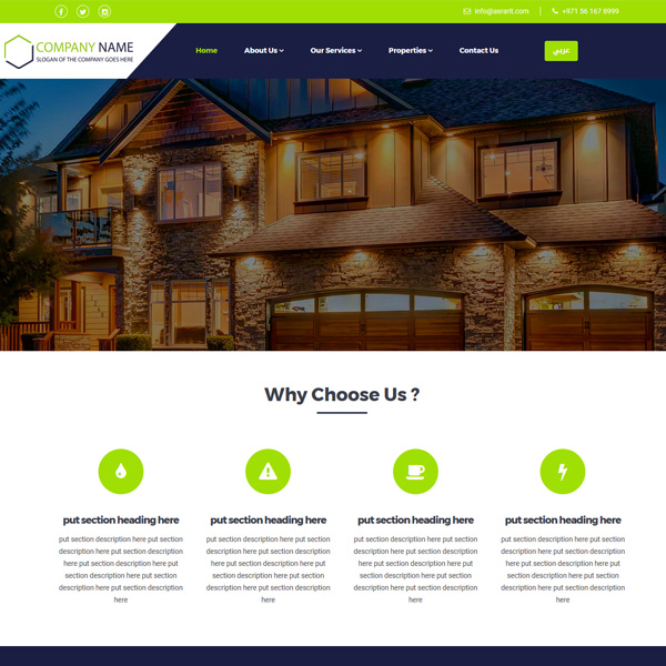 real estate ready website - Asrar IT